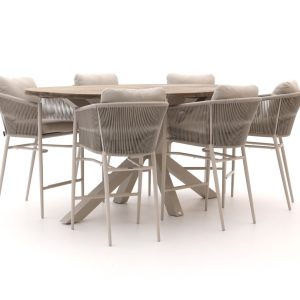 Bellagio Mineo/ROUGH-Y Ellips 240 cm Gartenbar-Set 7-teilig