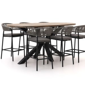 Bellagio Nova Siri/ROUGH-Y Ellips 240 cm Gartenbar-Set 7-teilig