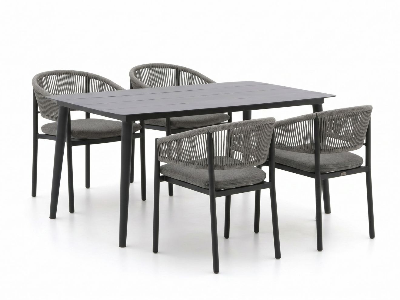 Bellagio Panaro/Sora 160 cm Gartenmöbel-Set 5-teilig stapelbar