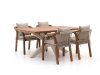 Bellagio Perzano/Induno dänisch oval 180 cm Gartenmöbel-Set 5-teilig stapelbar