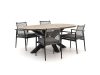 Bellagio Pizzoli/ROUGH-Y Ellips 200 cm Gartenmöbel-Set 5-teilig stapelbar