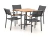Bellagio Roma/Canzo 80 cm Gartenmöbel-Set 5-teilig stapelbar