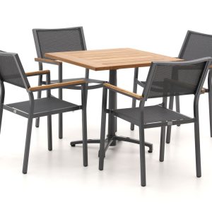 Bellagio Roma/Canzo 80 cm Gartenmöbel-Set 5-teilig stapelbar