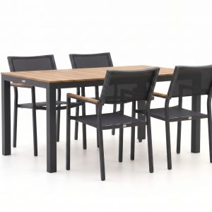 Bellagio Roma/Fidenza 160 cm Gartenmöbel-Set 5-teilig stapelbar