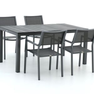 Bellagio Roma/Fidenza 160 cm Gartenmöbel-Set 5-teilig stapelbar