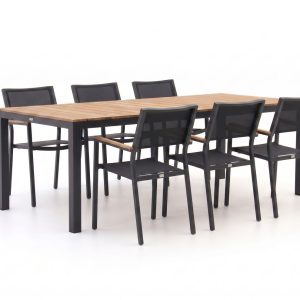 Bellagio Roma/Fidenza 220 cm Gartenmöbel-Set 7-teilig stapelbar