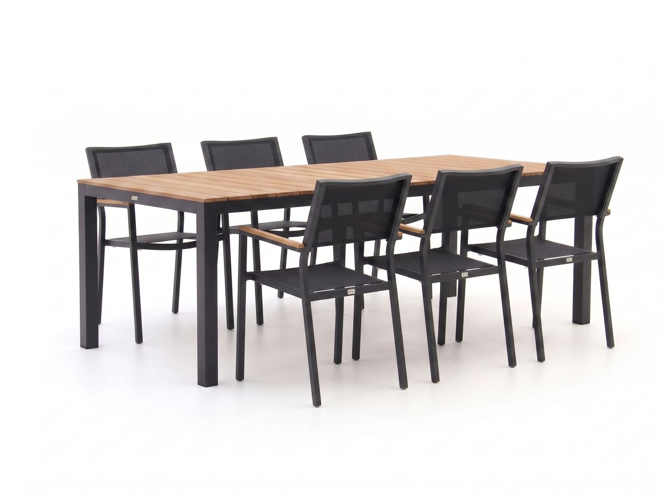 Bellagio Roma/Fidenza 220 cm Gartenmöbel-Set 7-teilig stapelbar