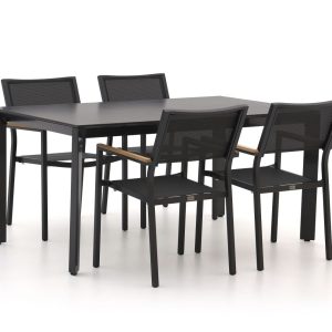 Bellagio Roma/Sestino 160 cm Gartenmöbel-Set 5-teilig stapelbar