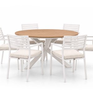 Bellagio Rumo/Fidenza ø 149 cm Gartenmöbel-Set 7-teilig stapelbar