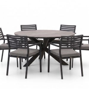 Bellagio Rumo/Fidenza ø 149 cm Gartenmöbel-Set 7-teilig stapelbar