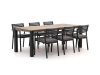 Bellagio Rumo/ROUGH-S 220 cm Gartenmöbel-Set 7-teilig Stapelbar