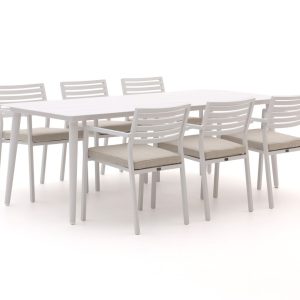 Bellagio Rumo/Sora 220 cm Gartenmöbel-Set 7-teilig Stapelbar
