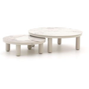 Bellagio Sarsina Lounge Gartentisch-Set ø 85 cm(h:27 cm)/ø 65 cm (h:21 cm)