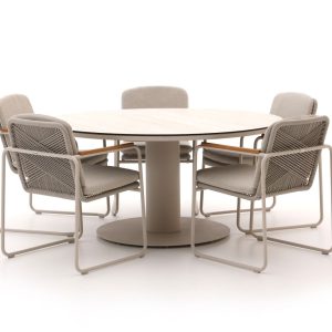 Bellagio Sordio/La Fonte ø 150 cm Gartenmöbel-Set 6-Teilig Stapelbar