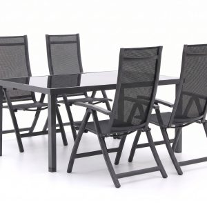 Bellagio Trappeto/Caluso 160 cm Gartenmöbel-Set 5-teilig verstellbar