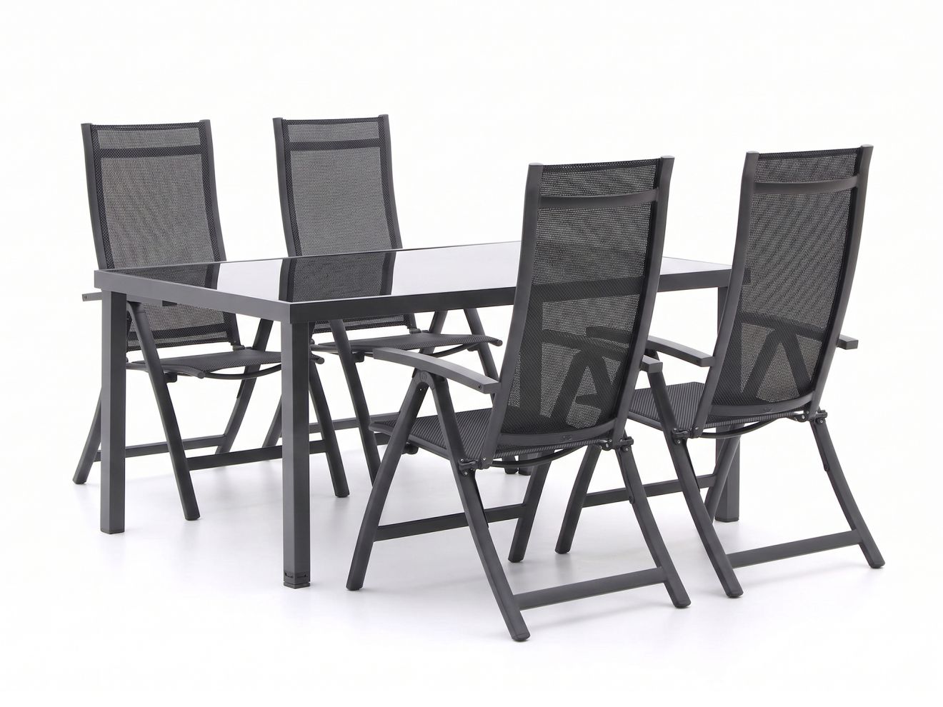 Bellagio Trappeto/Caluso 160 cm Gartenmöbel-Set 5-teilig verstellbar