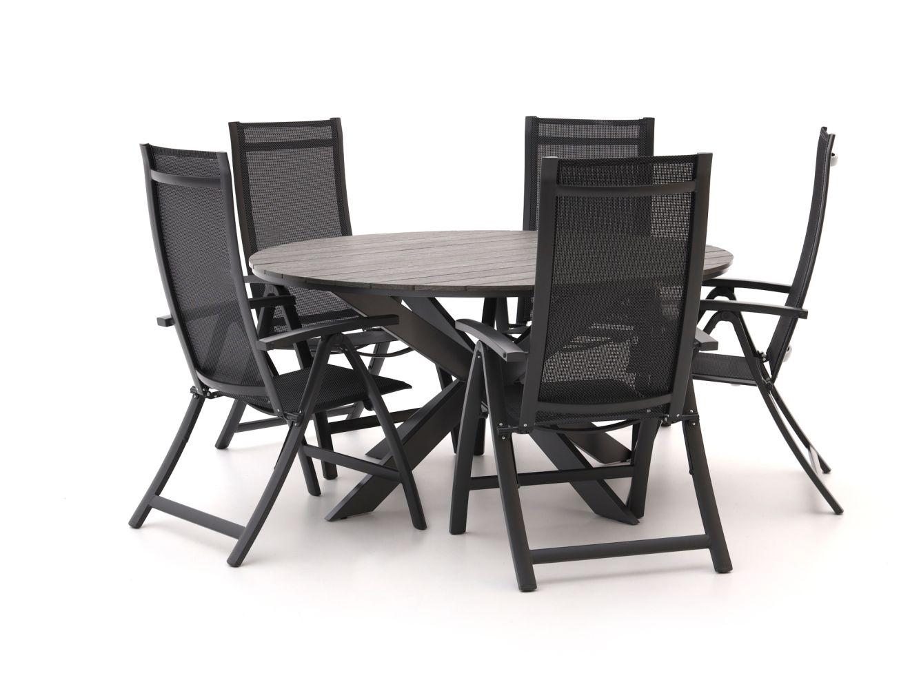 Bellagio Trappeto/Fidenza ø 149 cm Gartenmöbel-Set 6-Teilig verstellbar