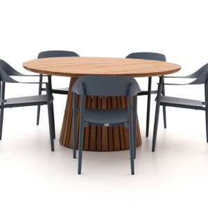 Bellagio Valli/Santa Severina ø 150 cm Gartenmöbel-Set 6-teilig stapelbar