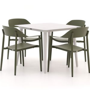 Bellagio Valli/Sora 90 cm Gartenmöbel-Set 5-Teilig Stapelbar