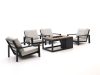 Bellagio Vezzano/Cosiraw Sessel Lounge-Set mit Feuertisch 5-teilig