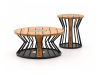 Cosilumia Beistelltisch-Set ø 70 cm (H: 41 cm)/ø 52 cm (H: 60 cm)
