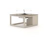 Cosiraw Lounge Feuertisch 100x100x55 cm