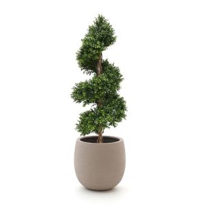 Designplants/Luca Lifestyle Buchsbaum Spirale Kunstbaum (h:140 cm) mit Terreno Tall Balloon Blumentopf