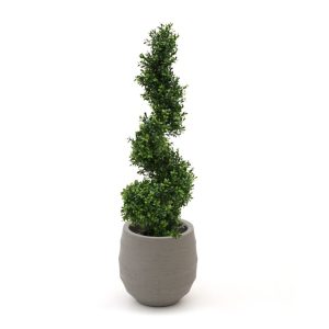 Designplants/Luca Lifestyle Buxus Spirale Kunstbaum (h:100 cm) mit Bordo Balloon Blumentopf