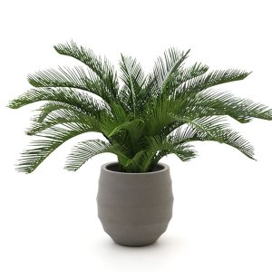 Designplants/Luca Lifestyle Cycas Palme Kunstpflanze (h:60 cm) mit Bordo Balloon Blumentopf