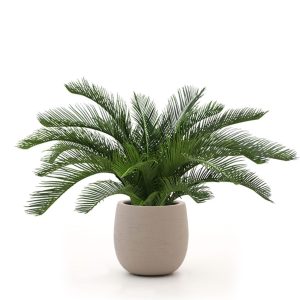Designplants/Luca Lifestyle Cycas Palme Kunstpflanze (h:60 cm) mit Terreno Tall Balloon Blumentopf
