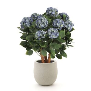 Designplants/Luca Lifestyle Hortensie Kunstpflanze (h:80 cm) mit Grigio Balloon Blumentopf