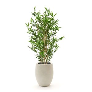 Designplants/Luca Lifestyle Japanischer Bambus Kunstpflanze (h:90 cm) mit Grigio Tall Balloon Blumentopf
