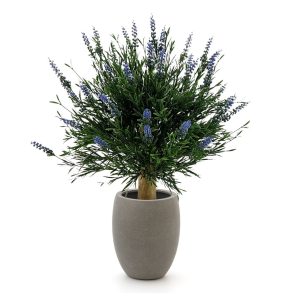 Designplants/Luca Lifestyle Lavendel Kugel Kunstpflanze (h:60 cm) mit Grigio Tall Balloon Blumentopf