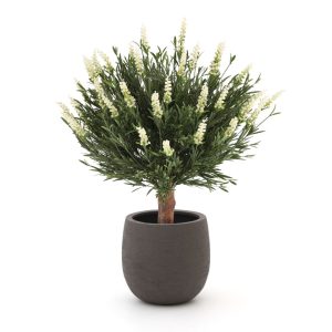 Designplants/Luca Lifestyle Lavendel Kugel Kunstpflanze (h:60 cm) mit Terreno Balloon Blumentopf