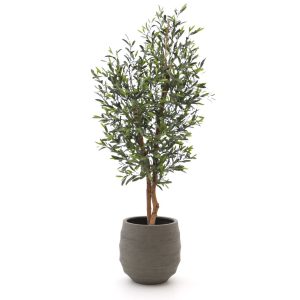 Designplants/Luca Lifestyle Oliven Kunstbaum (h:150 cm) mit Bordo Balloon Blumentopf
