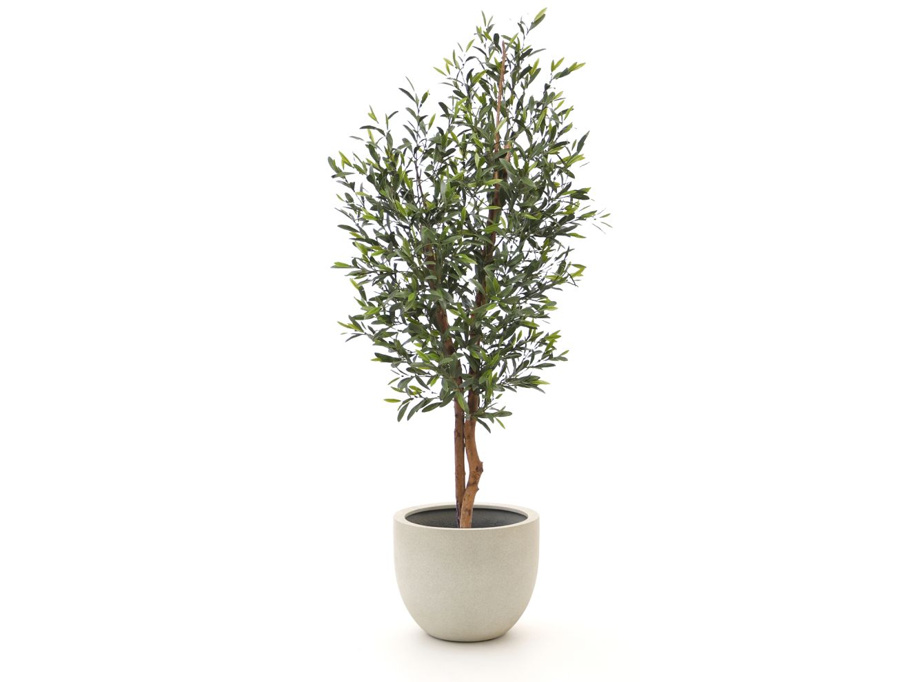 Designplants/Luca Lifestyle Oliven Kunstbaum (h:150 cm) mit Grigio New Egg Blumentopf