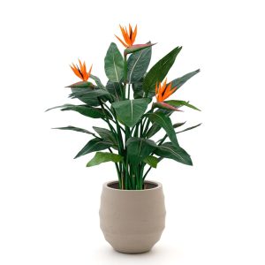Designplants/Luca Lifestyle Strelitzia Kunstpflanze (h:115 cm) mit Bordo Balloon Blumentopf
