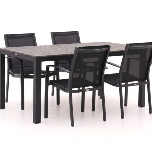 Forza Altea/Fidenza 160 cm Gartenmöbel-Set 5-teilig stapelbar