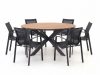 Forza Altea/Fidenza ø 149 cm Gartenmöbel-Set 7-teilig stapelbar