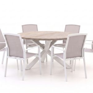Forza Altea/ROUGH-Y ø 150 cm Gartenmöbel-Set 7-teilig stapelbar