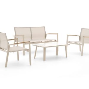 Forza Asmonte Sessel-Sofa Lounge-Set 4-teilig