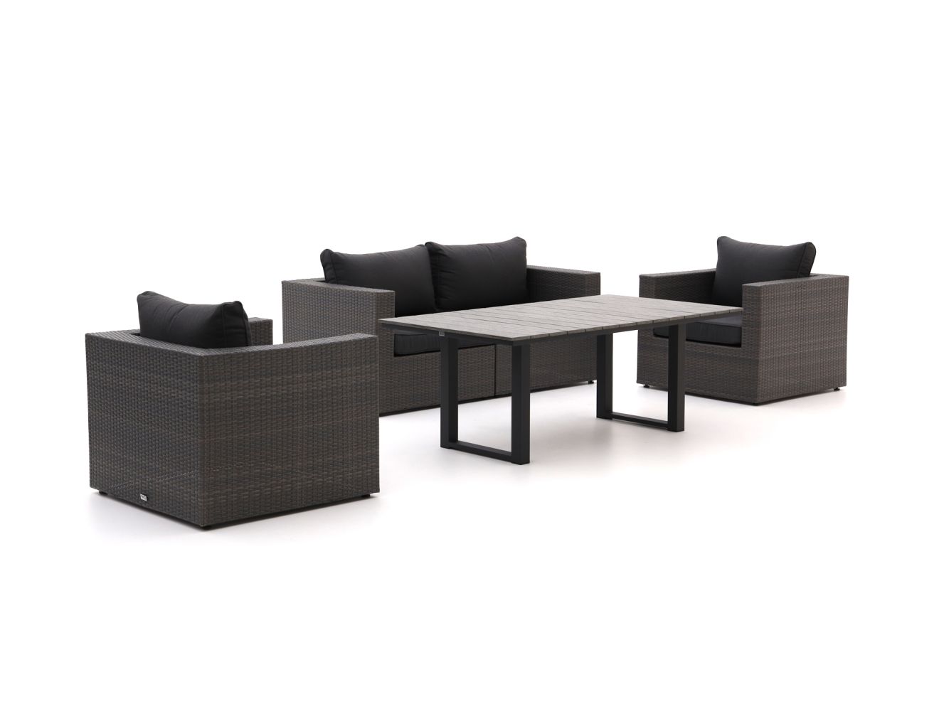 Forza Barolo/Fidenza 160 cm Esstisch Lounge-Set 4-teilig