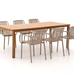 Forza Cali/Liverpool 210 cm Gartenmöbel-Set 7-teilig stapelbar