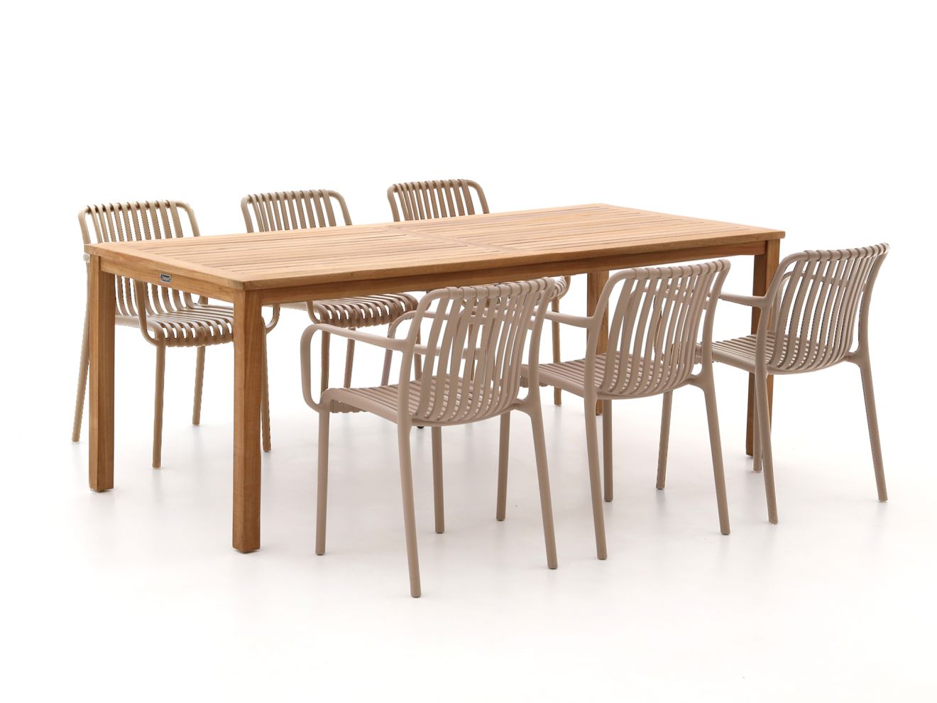 Forza Cali/Liverpool 210 cm Gartenmöbel-Set 7-teilig stapelbar