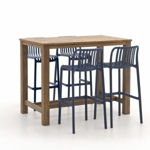 Forza Cali/ROUGH-X 135 cm Gartenbar-Set 5-teilig stapelbar
