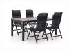 Forza Capri/Fidenza 160 cm Gartenmöbel-Set 5-teilig verstellbar
