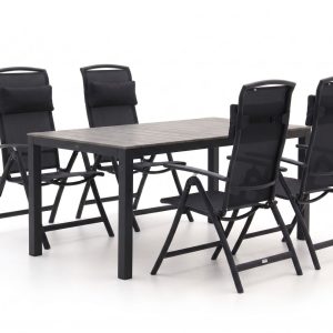 Forza Capri/Fidenza 160 cm Gartenmöbel-Set 5-teilig verstellbar