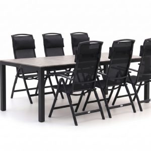 Forza Capri/Fidenza 220 cm Gartenmöbel-Set 7-teilig verstellbar