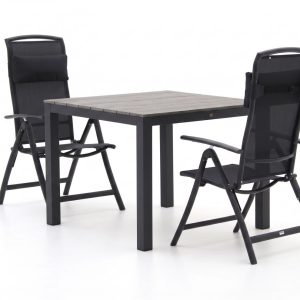 Forza Capri/Fidenza 90 cm Gartenmöbel-Set 3-teilig verstellbar