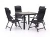 Forza Capri/Fidenza 90 cm Gartenmöbel-Set 5-teilig verstellbar